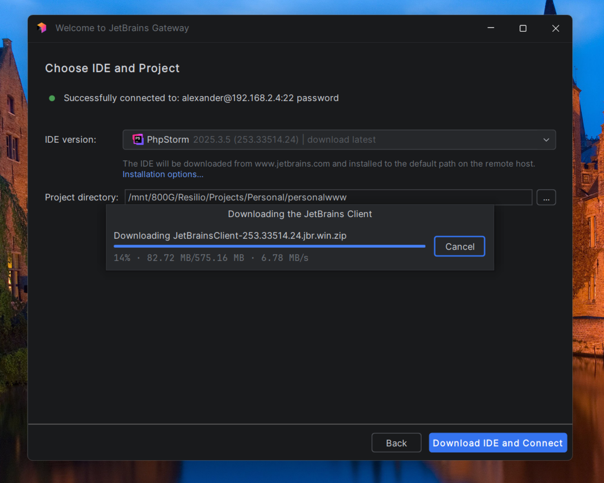  Backend download progress